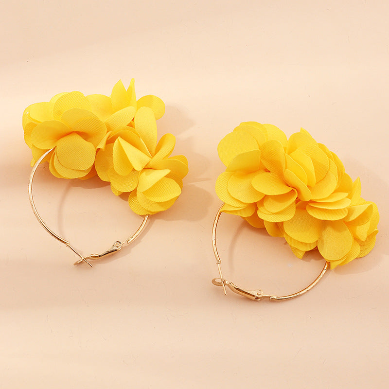 Aretes Flor Amarilla -75