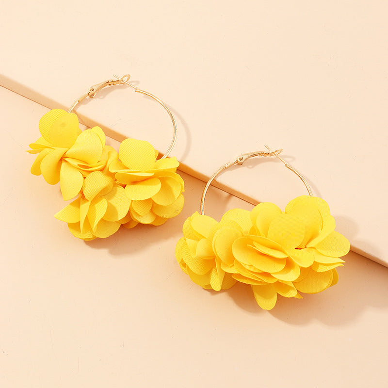 Aretes Flor Amarilla -75