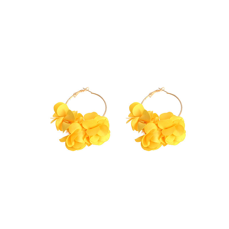 Aretes Flor Amarilla -75