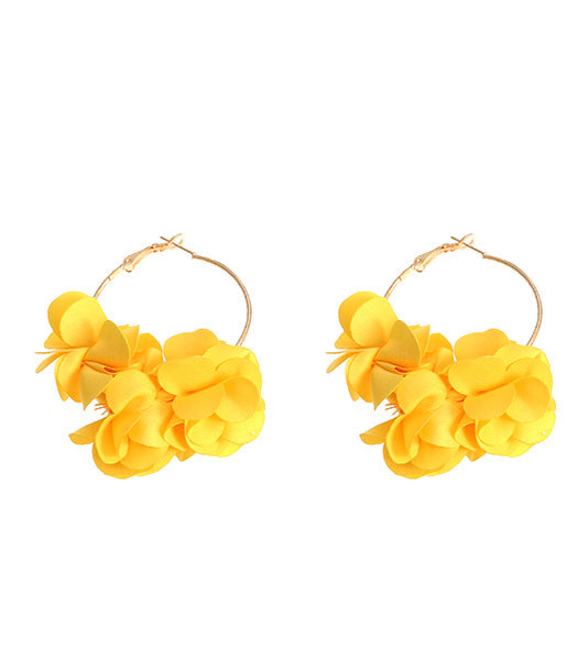 Aretes Flor Amarilla -75