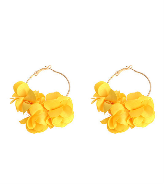 Aretes Flor Amarilla -75