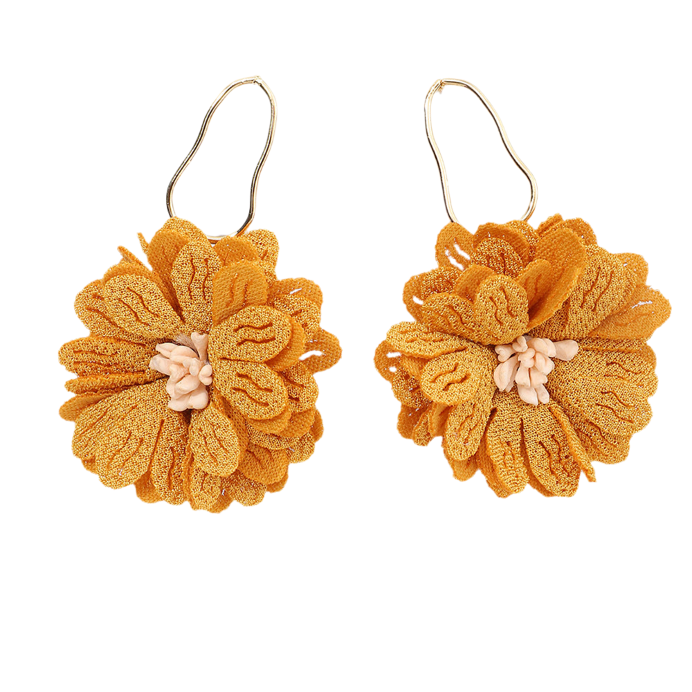 Aretes Flor Naranja LE-82