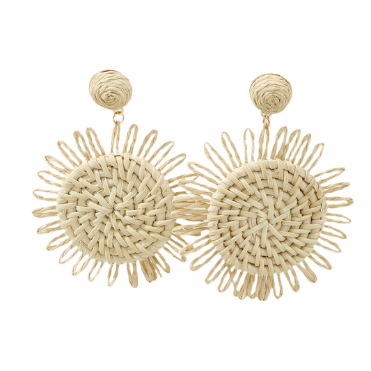 Aretes Sol Crema LE-46