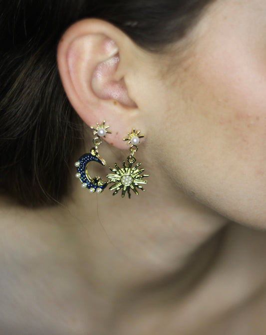 Aretes Luna y Sol LE-02