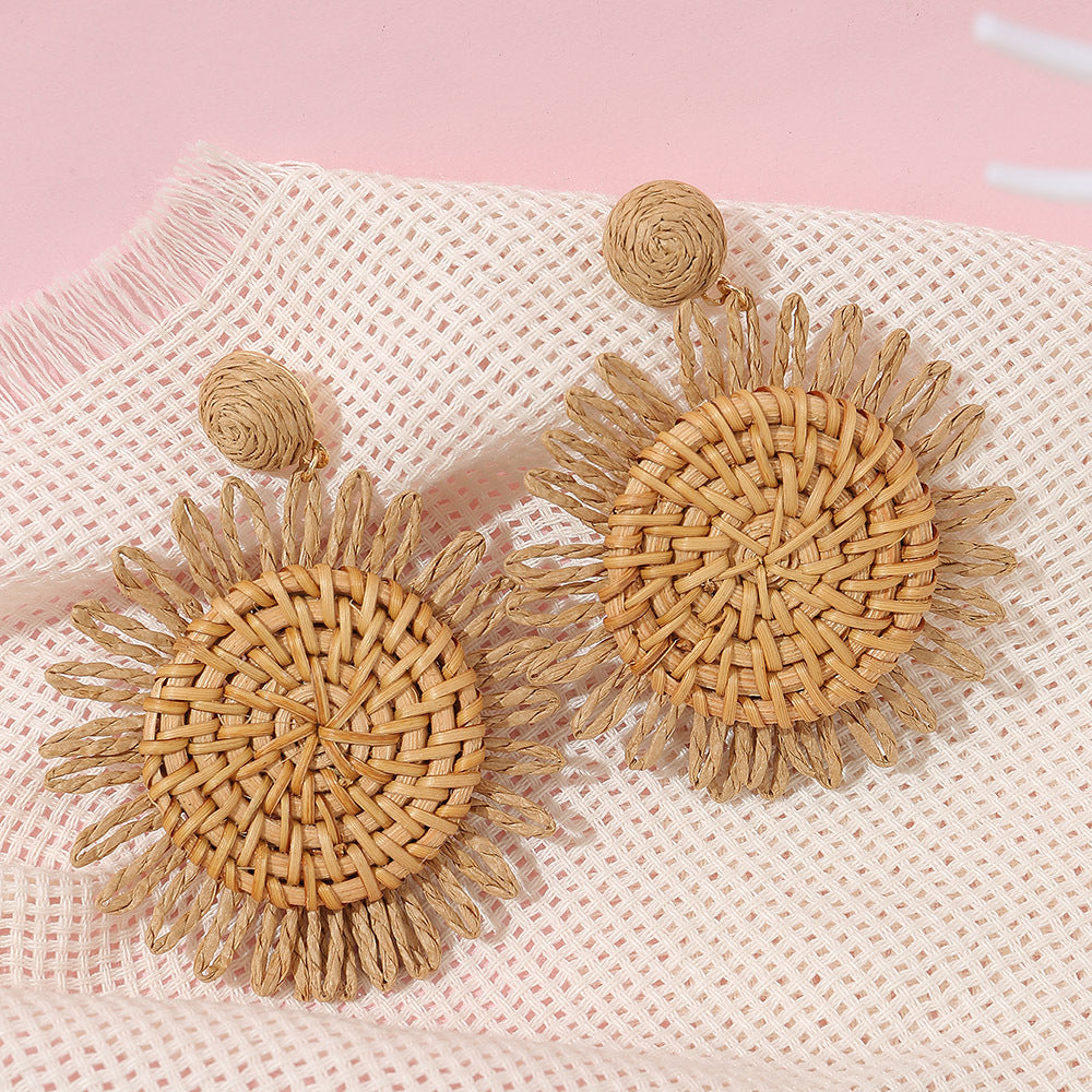 Aretes Sol Beige LE-45